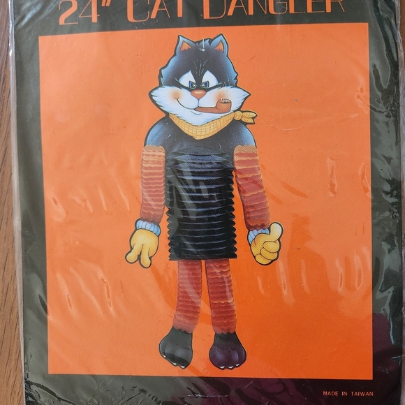 Vintage Halloween 1980s Honeycomb Die Cut Cat Witch Crepe Paper Dancer Spooky - Picture 9 of 12